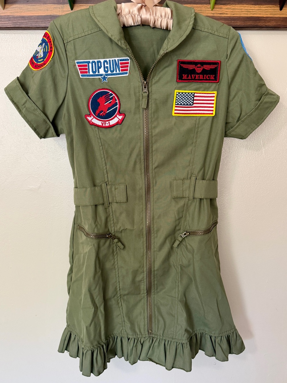 🇺🇸🫡Women’s Top Gun Costume Flight Dress Leg Avenue - Picture 2 of 13